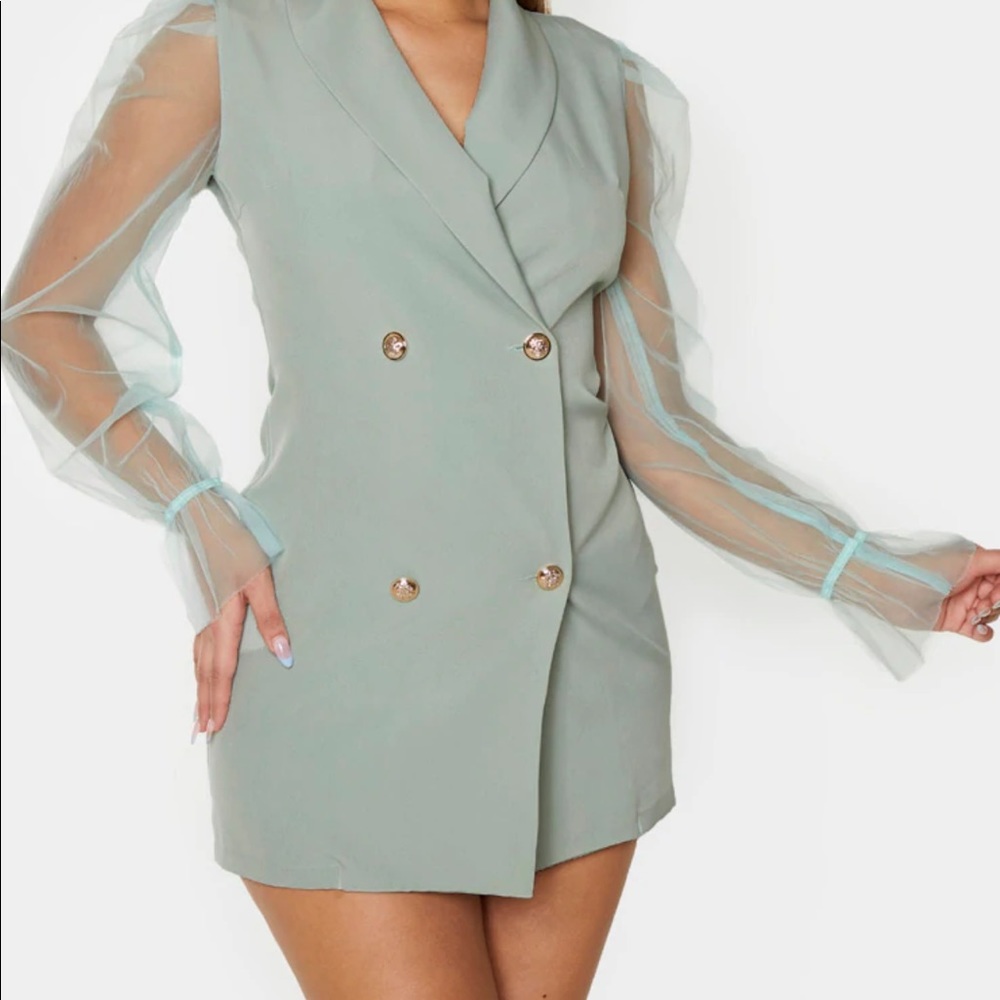 PrettyLittleThing organza blazer dress